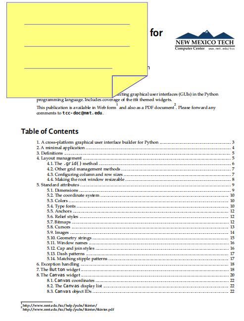 python3-tkinter官方文檔 PDF 下載   圖1