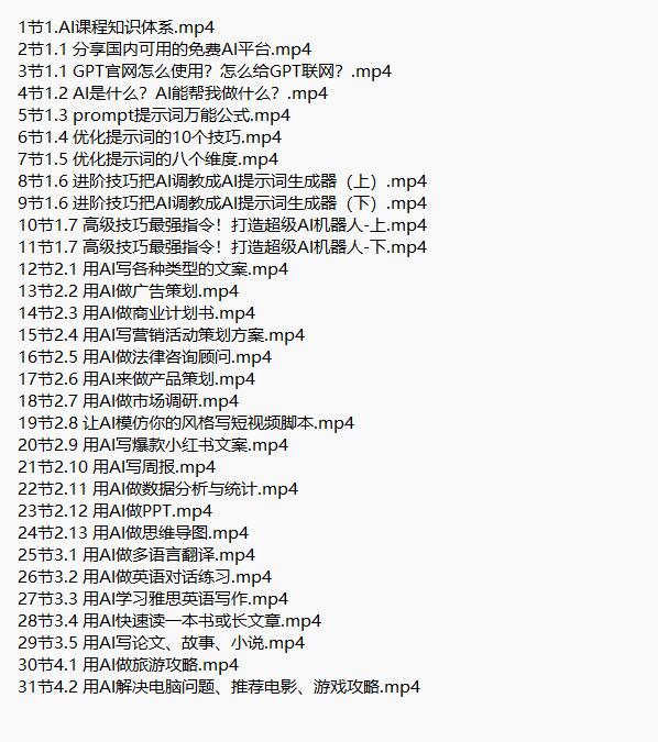 [人工智能] 30種AI實用課工作效率提升數(shù)倍 視頻教程 下載   圖1